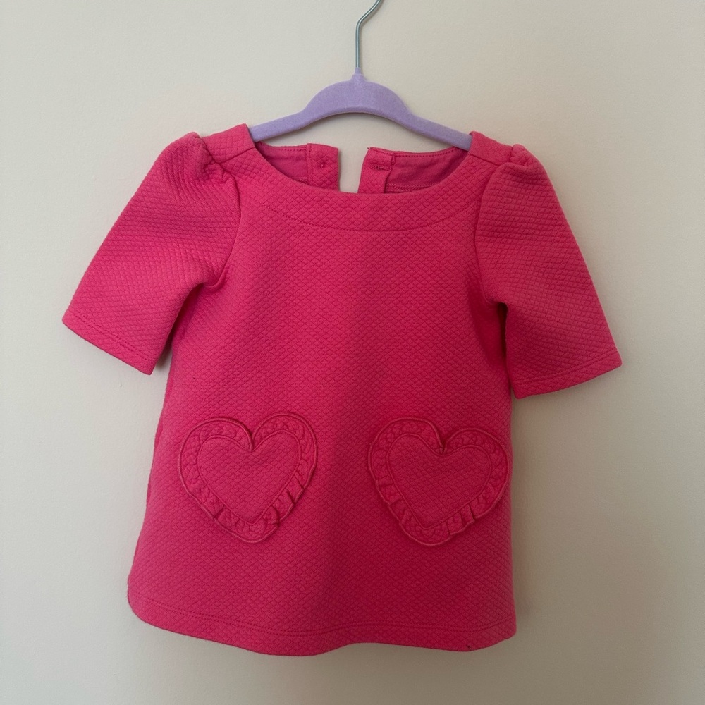 Janie and Jack Pink Textured Knit Dress 6-12mo